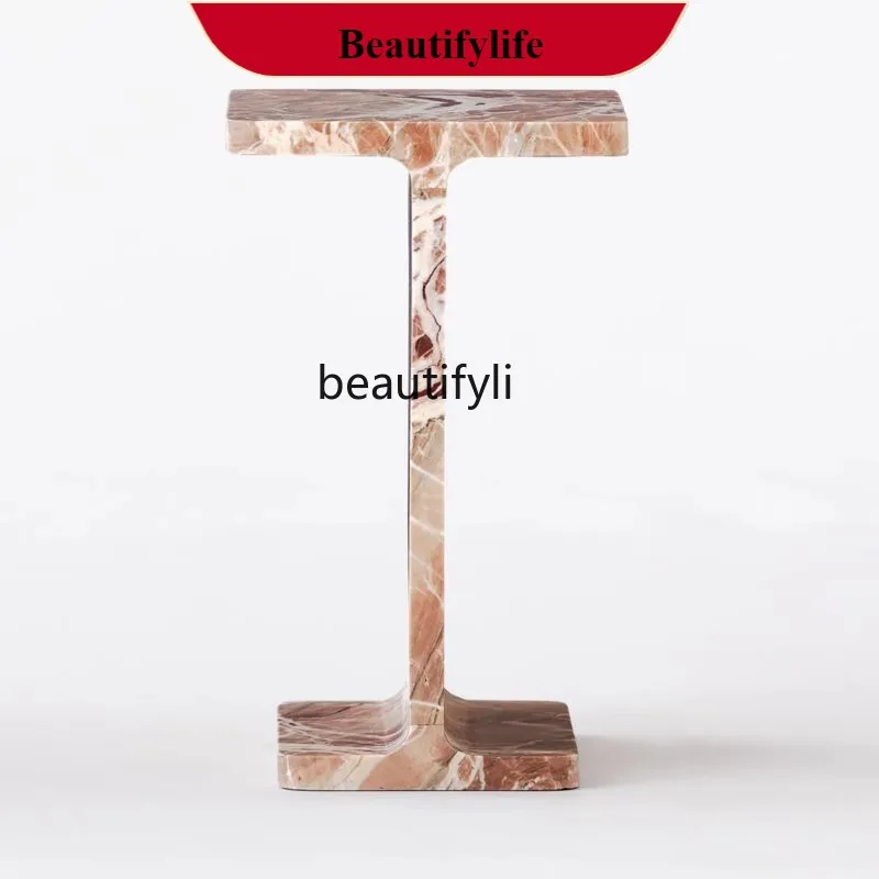 

Natural Marble Sofa Side Table Modern Minimalist Living Room Small Coffee Table Model Room Homestay Side Table G1218
