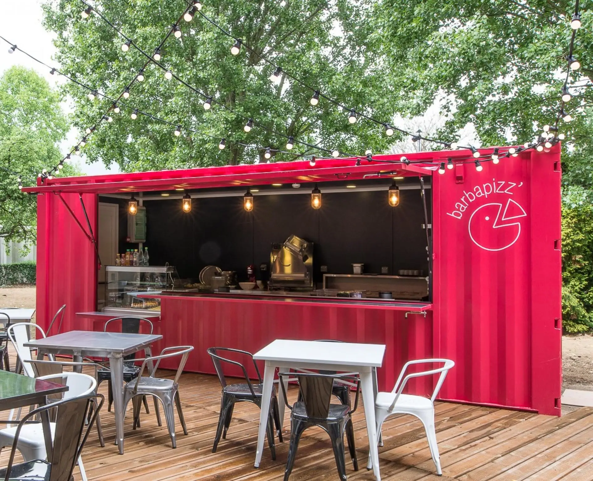 Demonteer mobiele kapperszaak Modulair prefab container bakkerijhuis