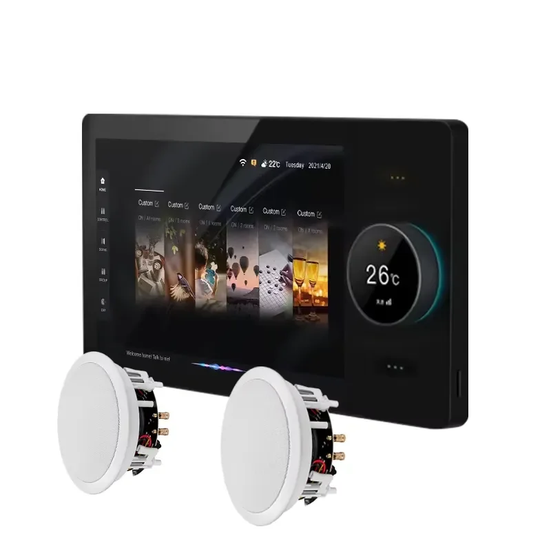 2026 8-inch Touchscreen Smart Home Center Control Panel Zigbee/WiFi Alexa Voice Gateway Wall Lamp Switch