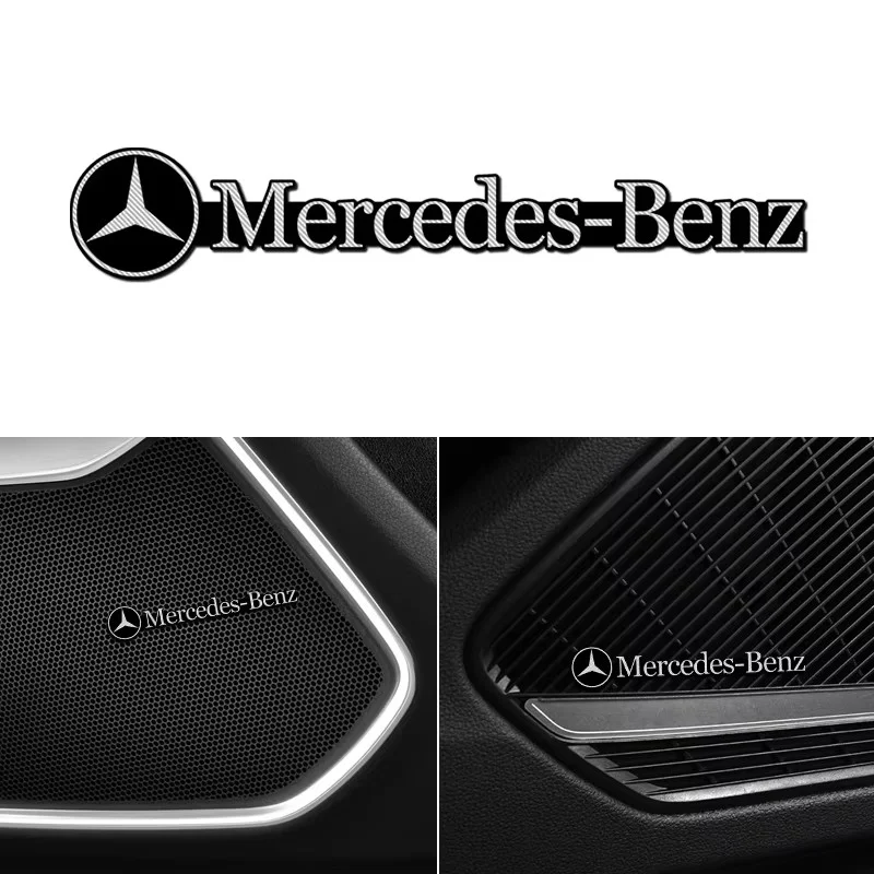 Car 3D metal Aluminum audio decorate Emblem Stickers for Mercedes-Benz W210 W211 W212 W221 W222 A C E G S R CLS CLA CLK SLK