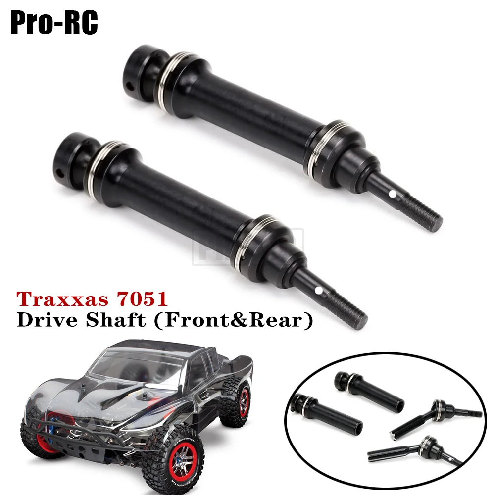 2Pcs #7051 Harden Steel Front Rear CVD Drive Shafts Driveshaft Replace Set for RC Car Parts Traxxas 1/16 Mini Slash 70054-1