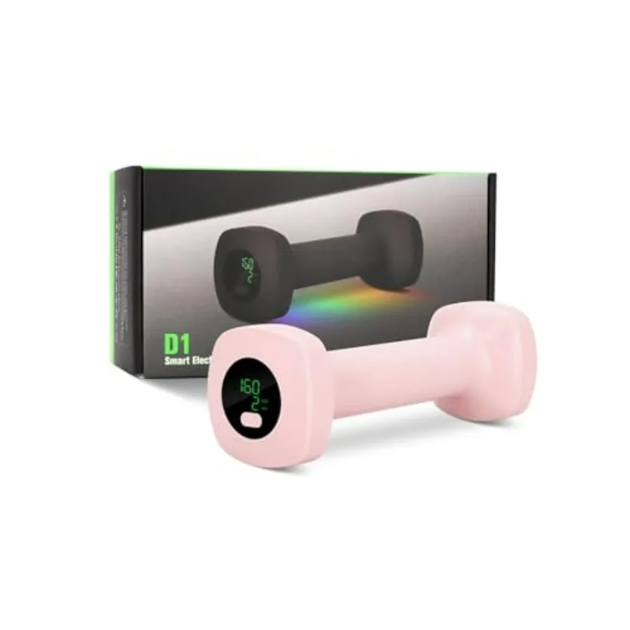 Smart Electronic Dumbbell with Counting and Timing，Dumbbells with Anti-Slip Material，Dumbbells Hand Weights Fitness Exercises fo
