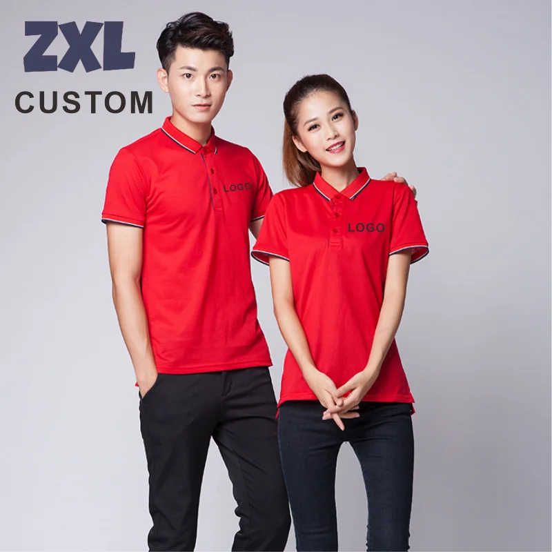 Cheap short sleeve polo shirts Casual Breathable Men\'s golf clothes Personal Company Group Logo Custom Logo Print Embroidery