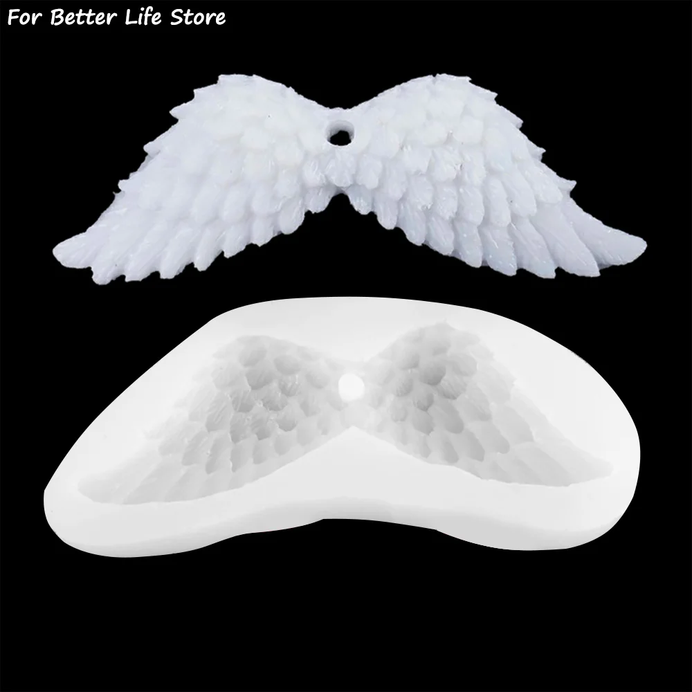 

1Pcs Silicone Angel Wings Handmade Candle Mold Transparent DIY Soap Art Crystal Epoxy Making Mould Car Pendant Decoration