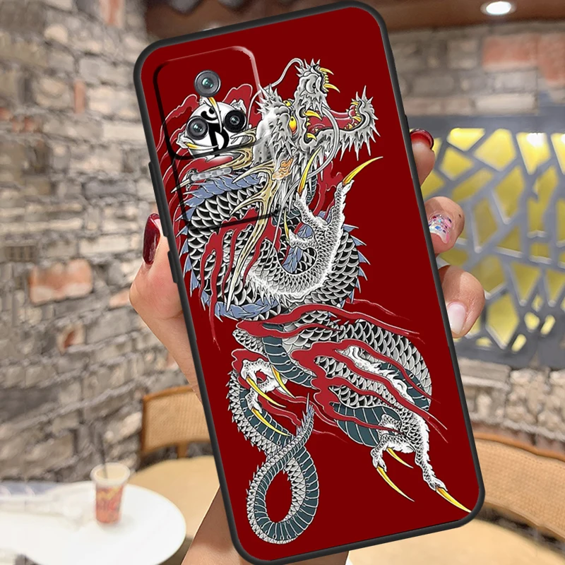 Yakuza Dragon Tattoo Case For POCO F5 X3 X5 Pro M5s C40 F3 F4 X4 GT Xiaomi 13 Ultra 11T 12T Pro 11 12 Lite Cover