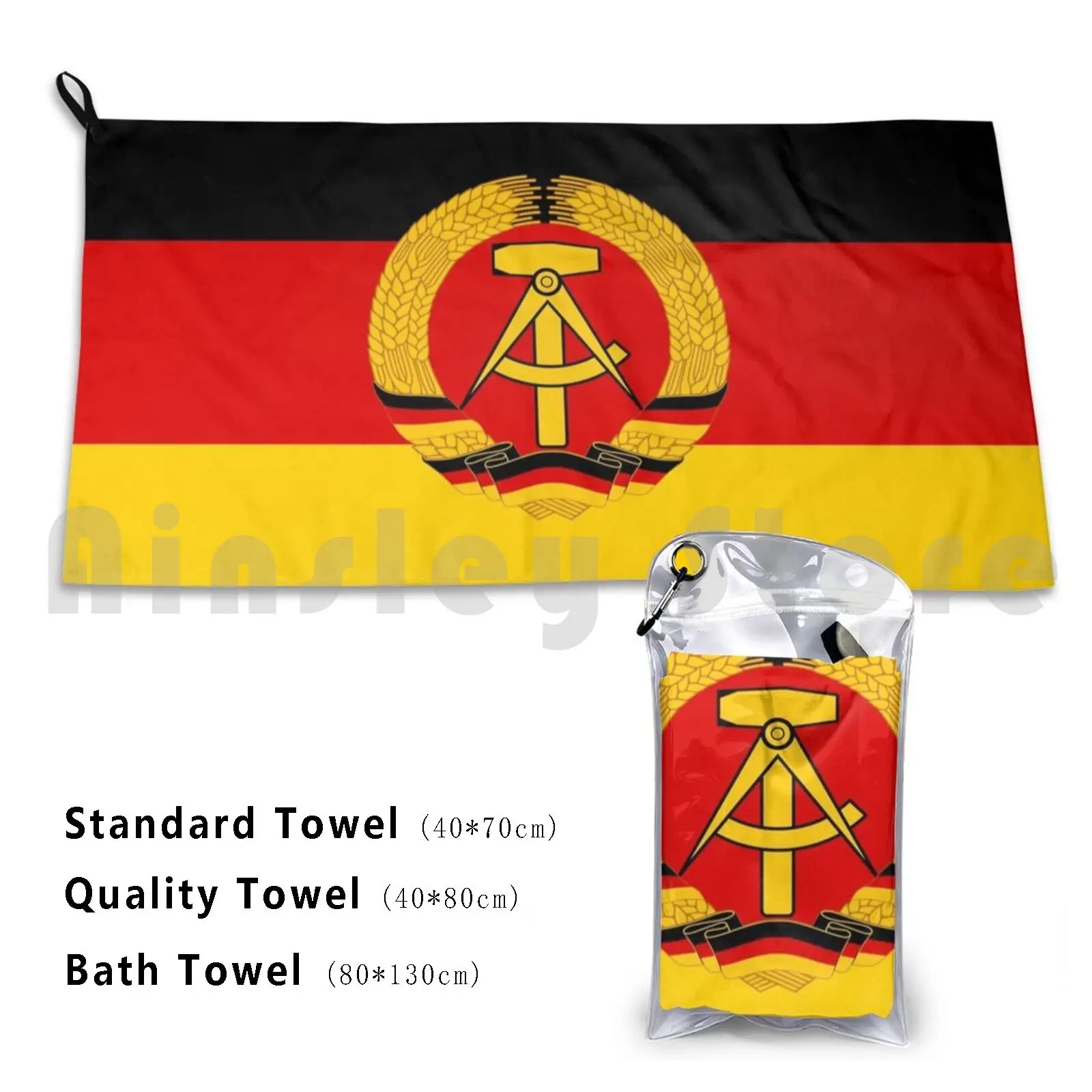 Ddr Flag Custom Towel Bath Towel East Germany Ddr Ost Deutschland Berlin Wall Die Wiederverienigung Deutsche