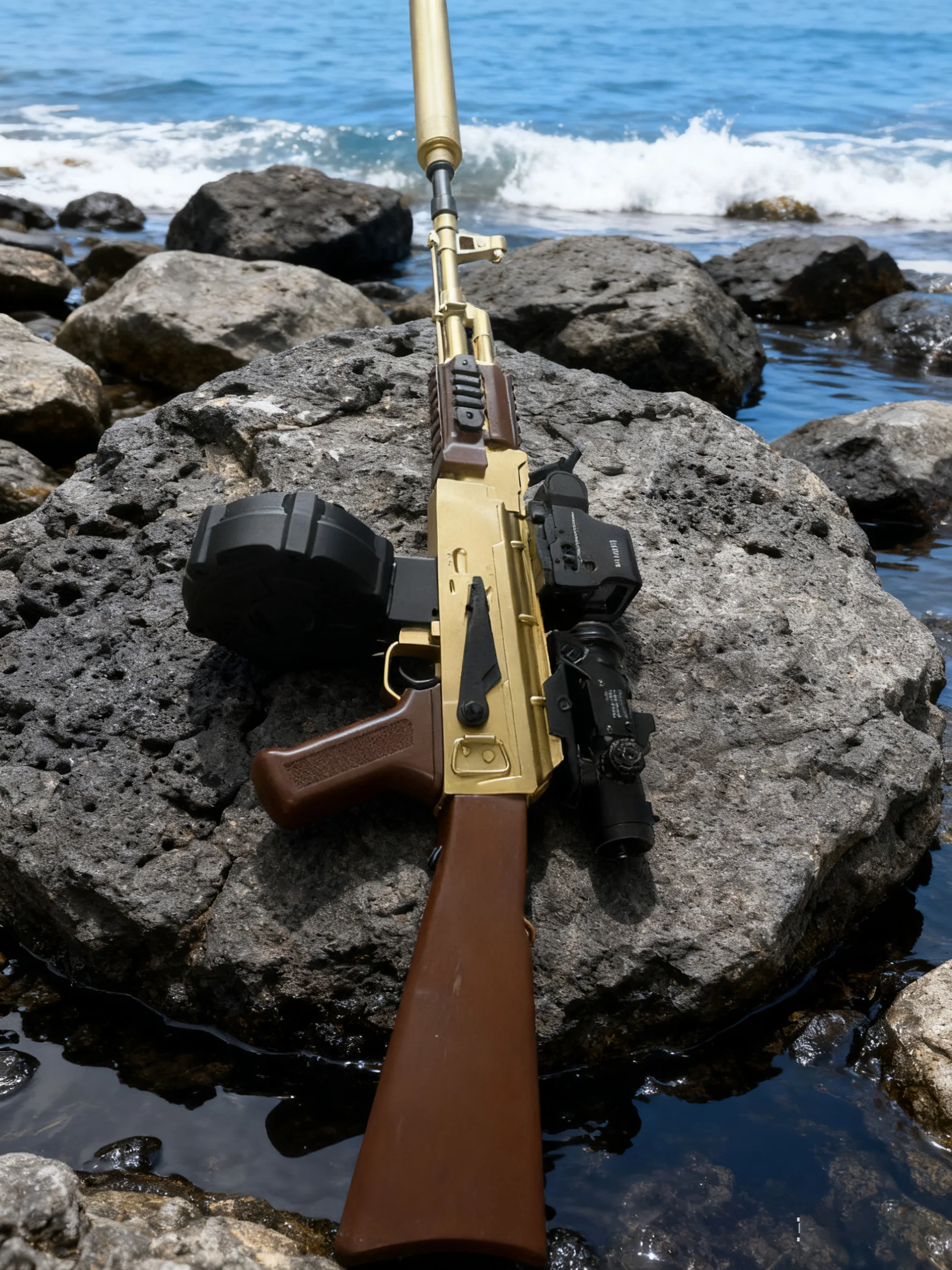 قناص جل Ultimate Full Auto AK47 - نطاق قناص بطول 30 مترًا للقتال في الهواء الطلق |   أفضل هدية للبالغين والألعاب