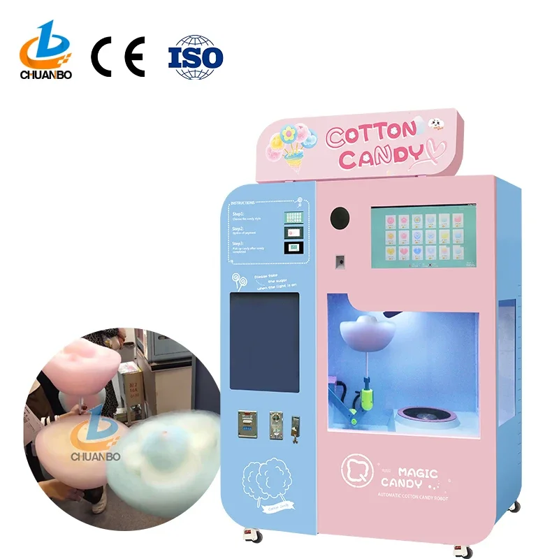 Popular Intelligent Business Vending Machine Automatic Cotton  And Candy Machine Making Robot Vending Machine For Shopping Mall