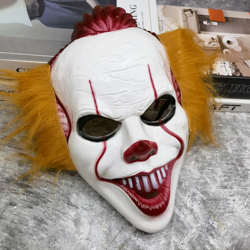 Horror Joker Mask Cosplay Scary Creepy Evil Demon Clown Killers Latex Helmet Halloween Carnival Party Costume Props