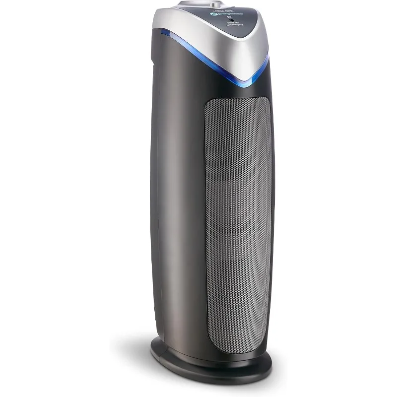 

Air purifier with HEPA 13 filter that removes 99.97% of pollutants, UV-C light to help reduce bacteria, zero ozone certified