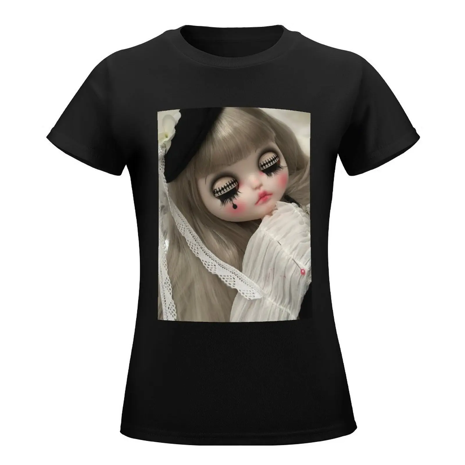 Paris Pierrot Clown Blythe Doll T-Shirt oversized plain t shirt dress Women