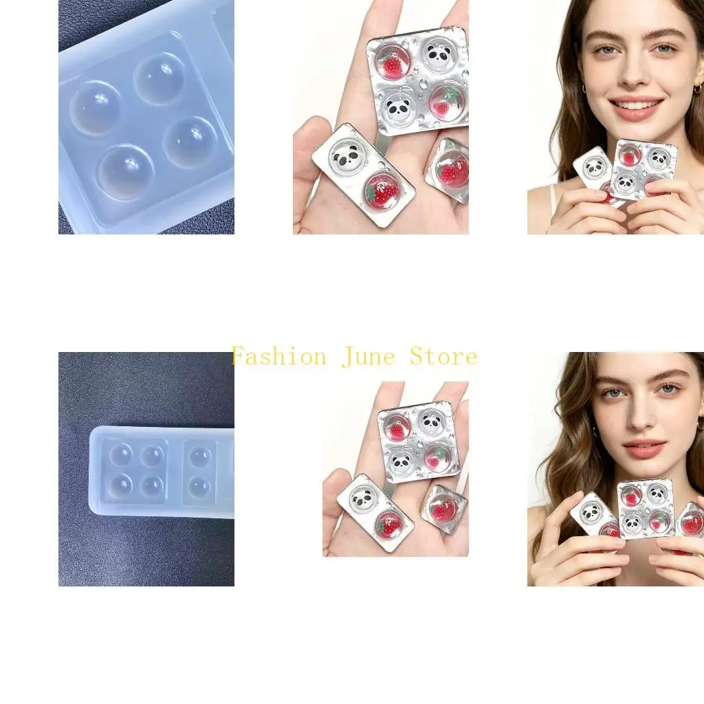 N5KA Silicone Rounded Pendant Mold for Resin Crafts, Multi Cavity Casting Tray for DIY Ornament, Jewelry and Handmade Project