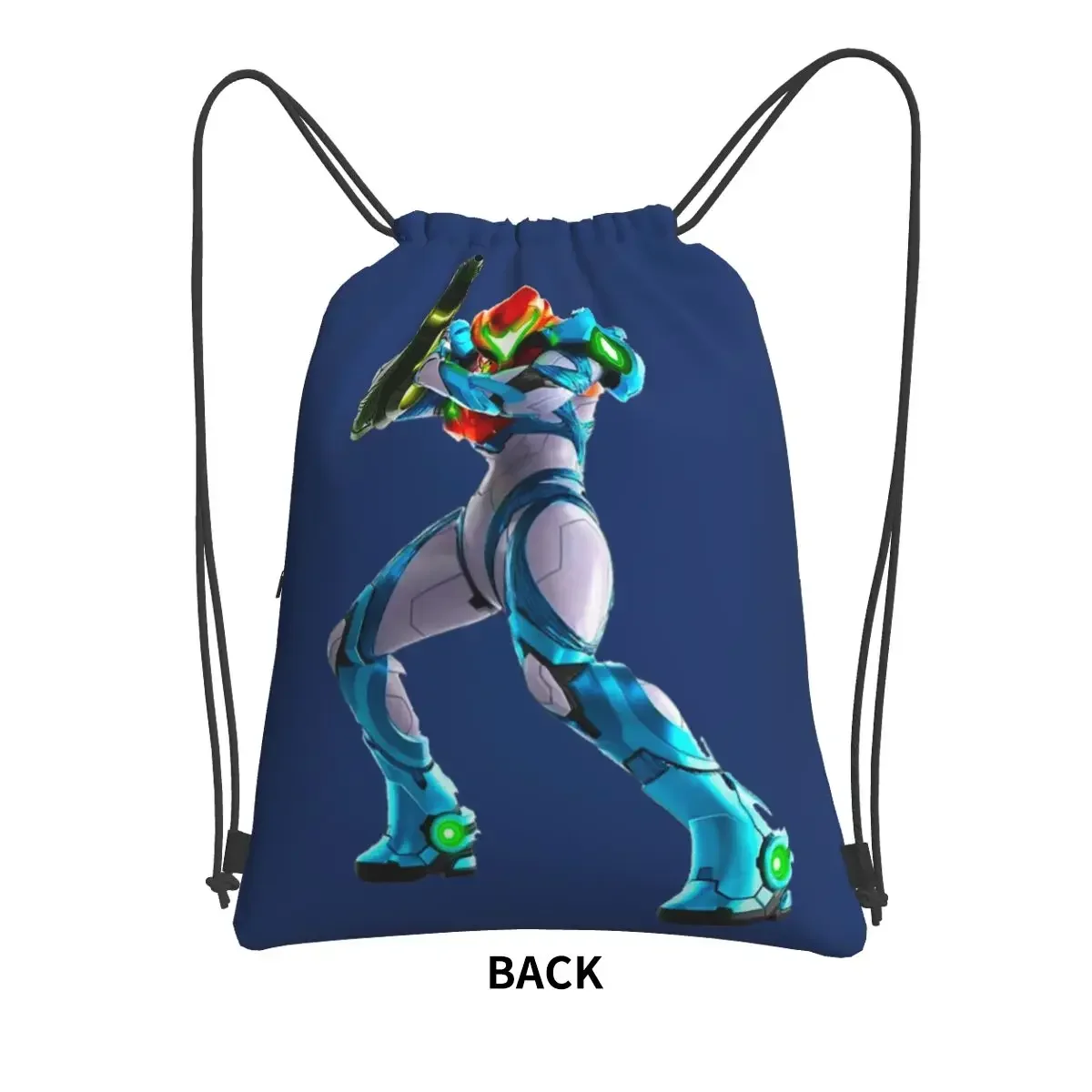 Samus (Metroid Dread) Portable Backpacks Drawstring Bag Multi-function Drawstring Bundle Pocket Storage Bags For School Students