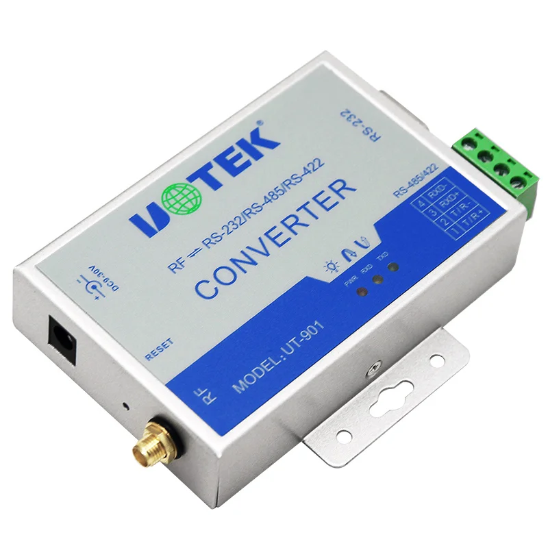 Uotek 433mhz transportadora para RS-232/485/422 conversor de transmissão de dados sem fio módulo de comunicação sem fio industrial UT-901