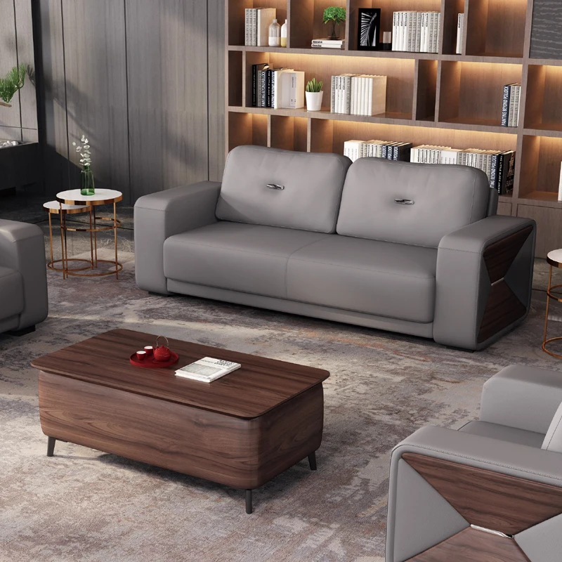 # Modern Modular Leather Sofa Set  Office School Hotels Home With Metal Base