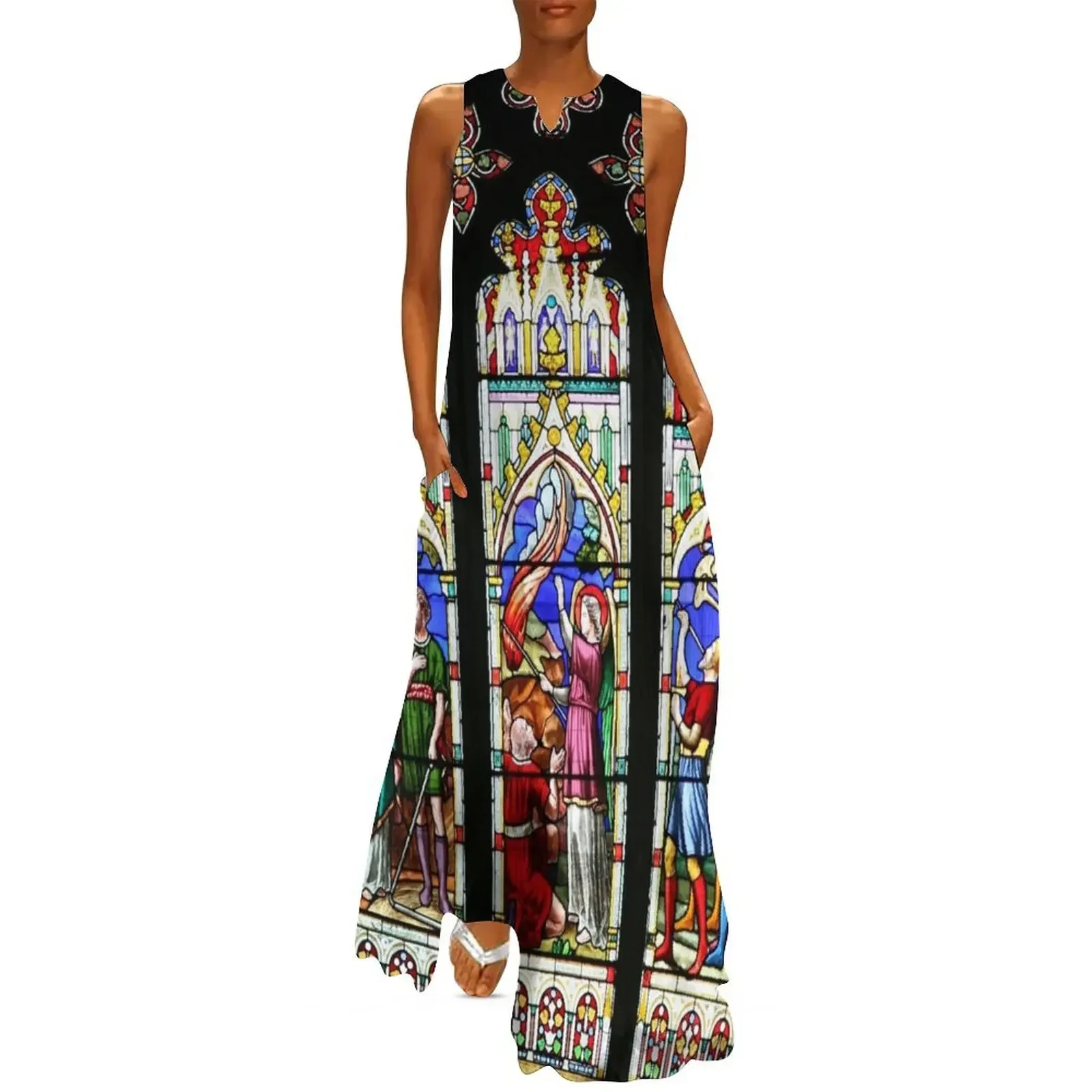 

Cathedral Stained Glass 3 Long Dress evening dress ladies prom dress