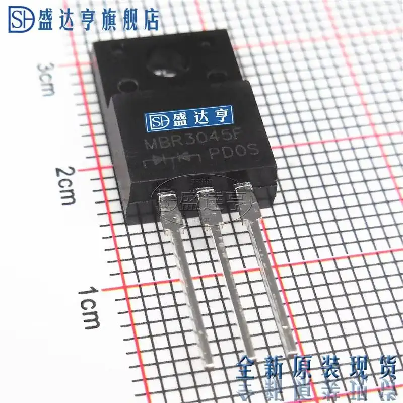 10Pcs/Lot MBR3045FCT MBR3045F 30A 45V TO220F   DIP Schottky Barrier Diode/