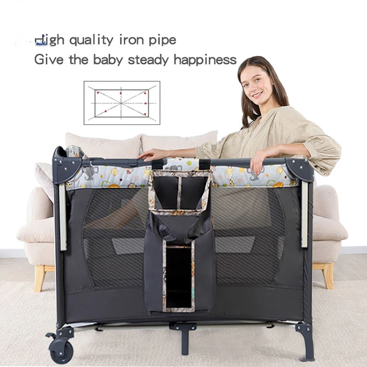 Baby Cot Bed Crib Removable Baby Bassinet with Diaper Table Multifunctional Set Bed for Bedroom and Beds Newborn Baby