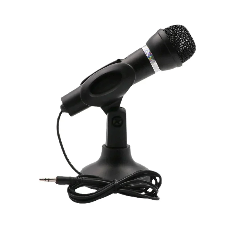 

Mini 3.5mm Microphone Home Stereo MIC Desktop Stand YouTube Video Skype Chatting Gaming Podcast Recording Microphone for PC