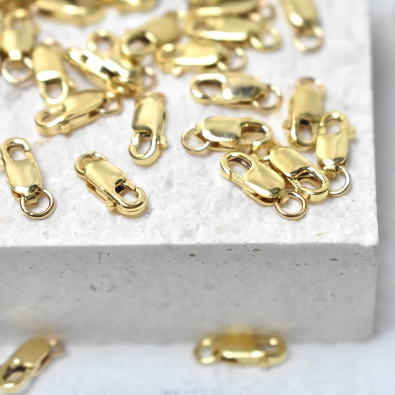 14K Goldfilled Karabinerverschluss mit offenem Ring, Großhandelsbedarf für Armbänder, Halsketten und handgemachten Schmuck – Detail 11