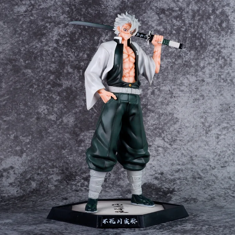 Anime Demon Slayer Figure Shinazugawa Sanemi Action Figure 29.5cm Gk Figures Sabito Toys Gift Pvc Ornaments Statues Desktop