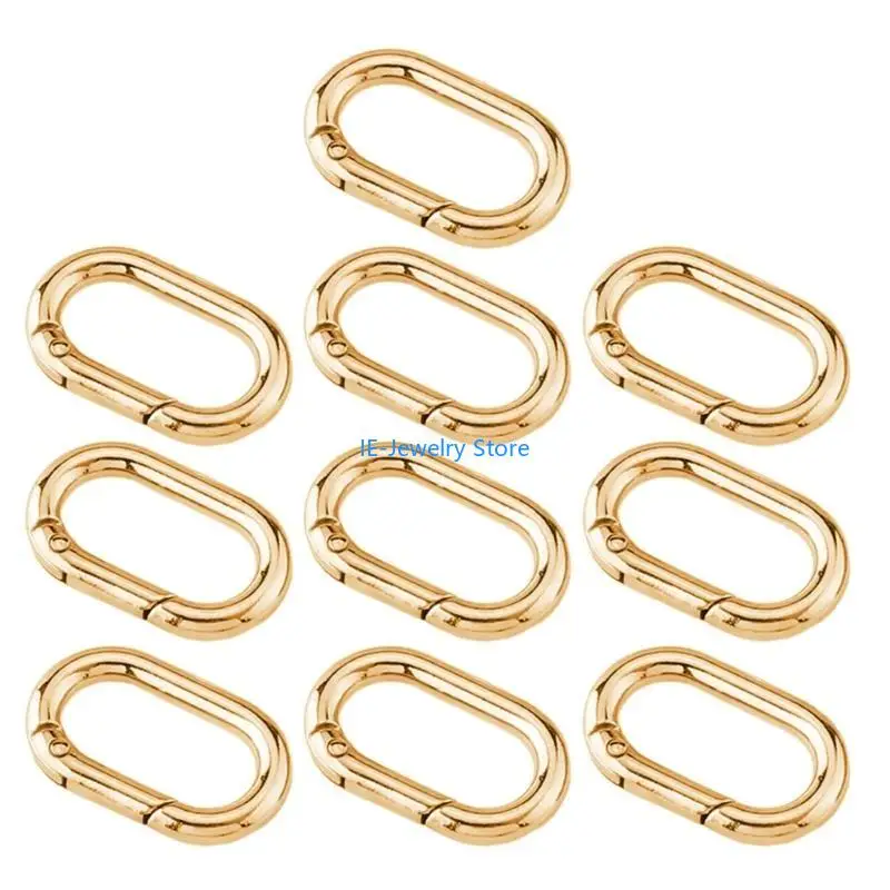 

W8KF 10 Pieces Oval Shaped Clasps Jewelry Assemblage Jewelry Finding Oval Clasp