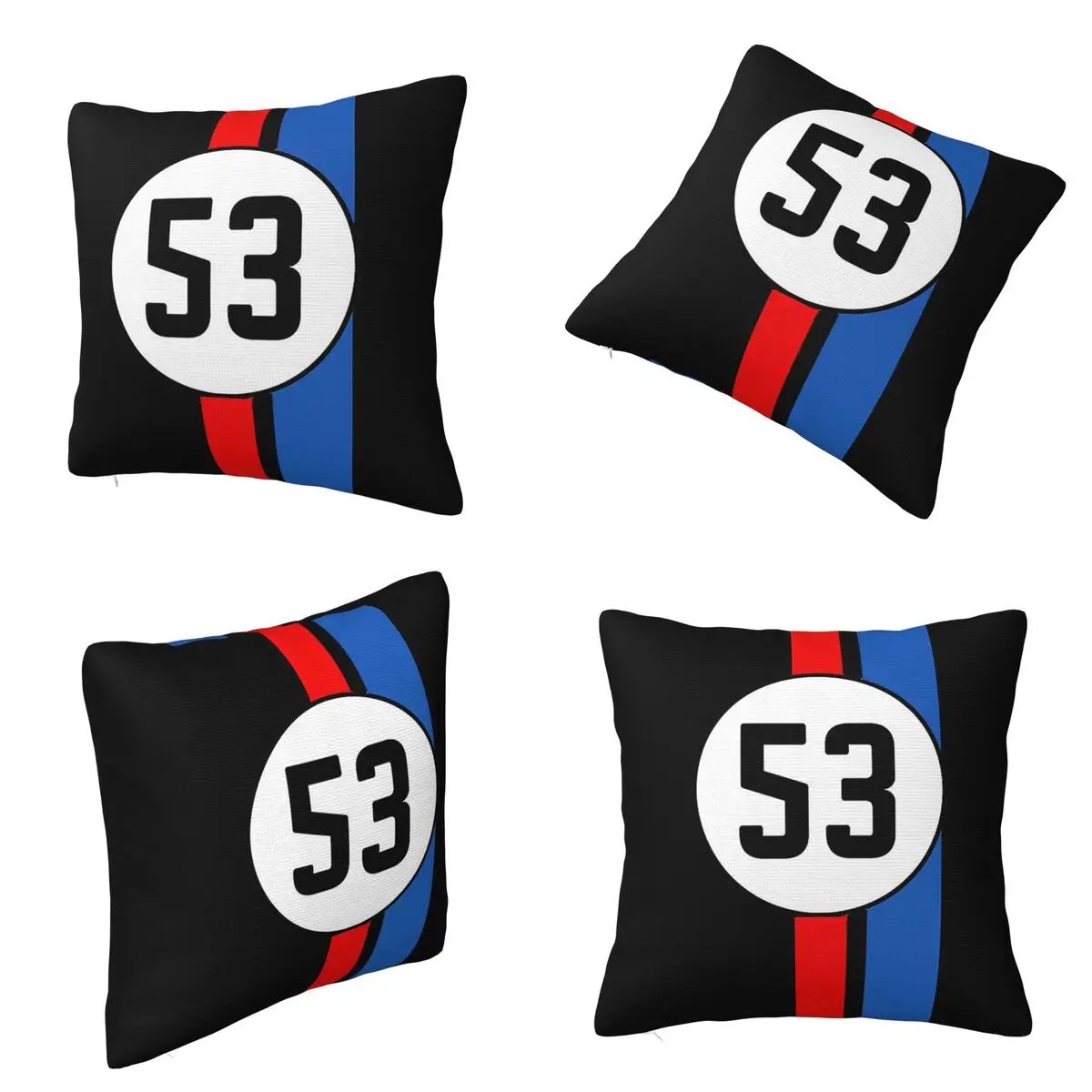 Herbie Number 53 Square Pillowcase Cushion Cover Pillow Case Throw Pillow Cover for Home Sofa Living Room