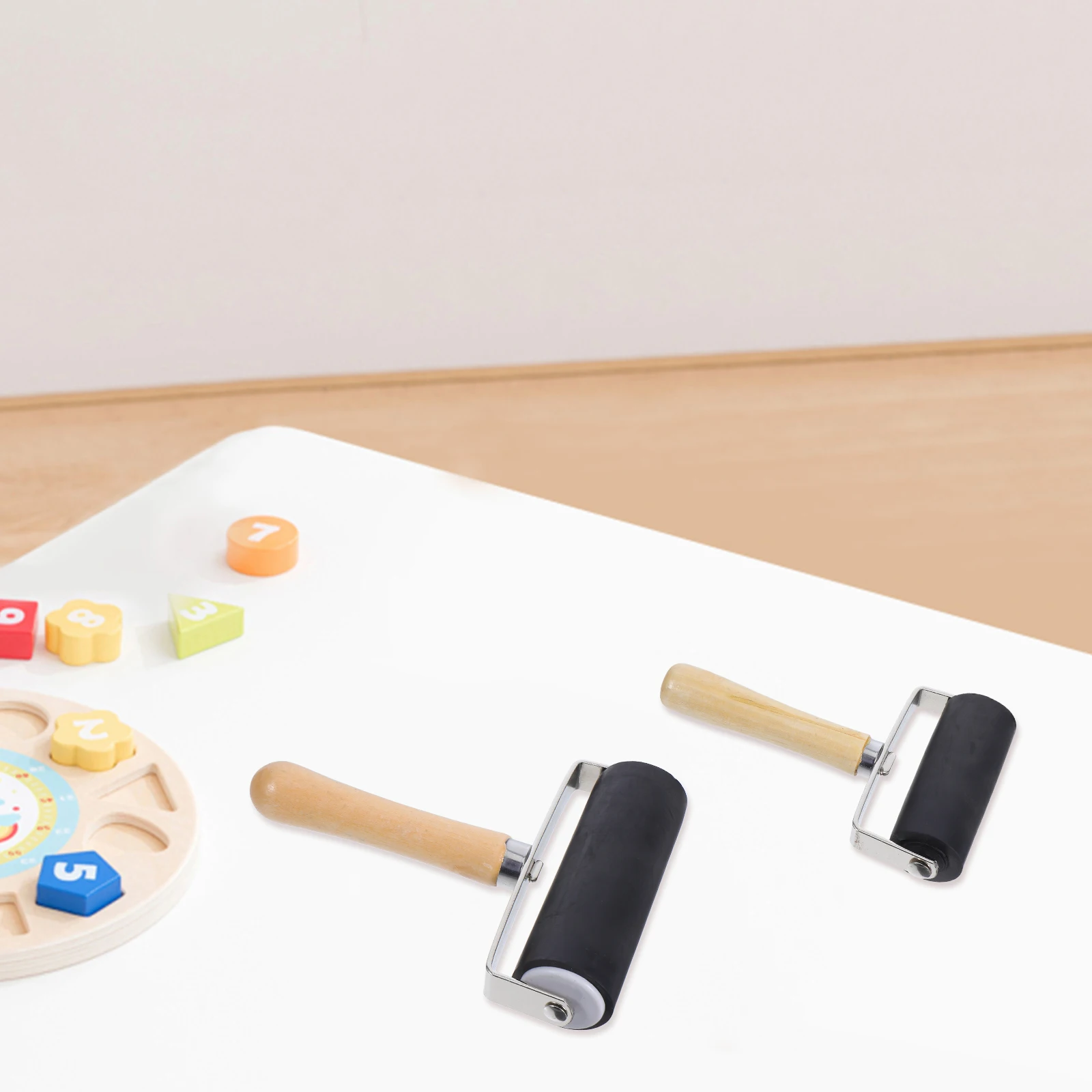 

2 шт., аппликатор для резинового масла для гравюры, прочные блесны для рукоделия, распределение гладких чернил для художественной штамповки своими руками, деревянная ручка