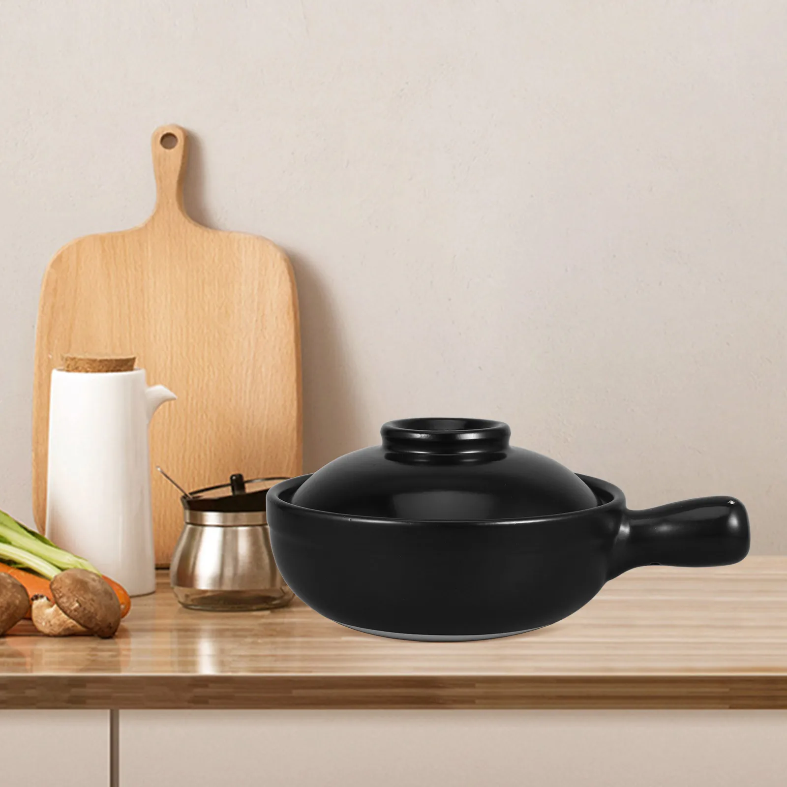 900 مللي وعاء الطين الصيني التقليدي خزفي من السيراميك لخلايا عصيدة الأرز سهلة التنظيف أواني طهي مقاومة للحرارة