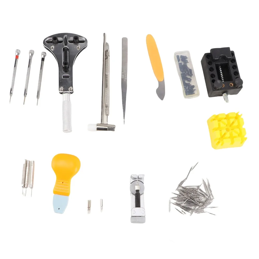Professional Plastic Watch Repair Kit Black storage bag 20.5*10cm Watch Link Removal Tool Spring Bar Tool Kit For Men