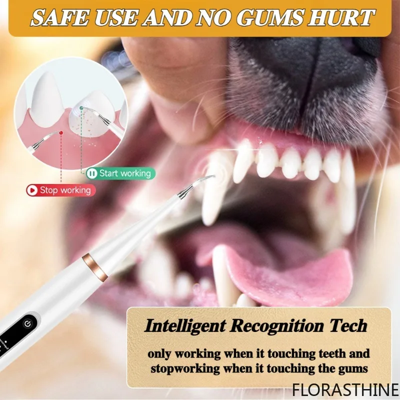 Pet Ultrasonic Electric Tooth Cleaner Dental Stone Remover Dog Grooming Dog Equipment Toothbrush Dogs Accessories Supplies
