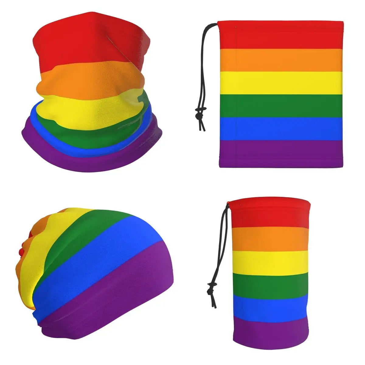 Gay Pride LGBT Flag LGBTQ Rainbow Pride Parade Bandana Neck Cover Wrap Scarf Hiking Fishing Balaclava Unisex Adult Windproof