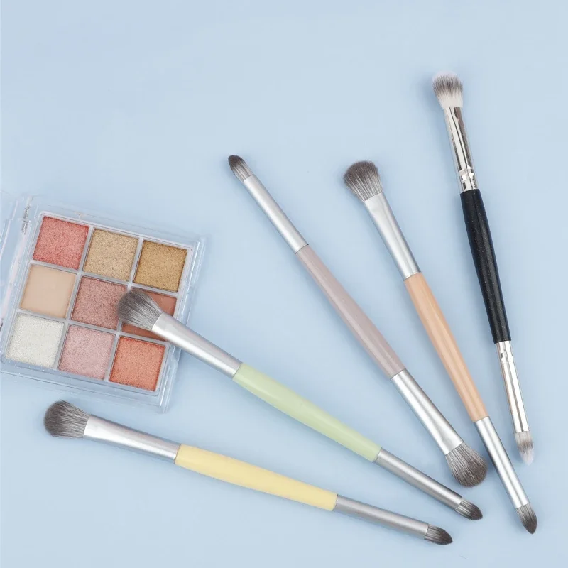 Single Makeup Brush Double-ended Eye Shadow Brush Smudge Detail Highlight Brush Brighten Soft Professional Makeup Tools