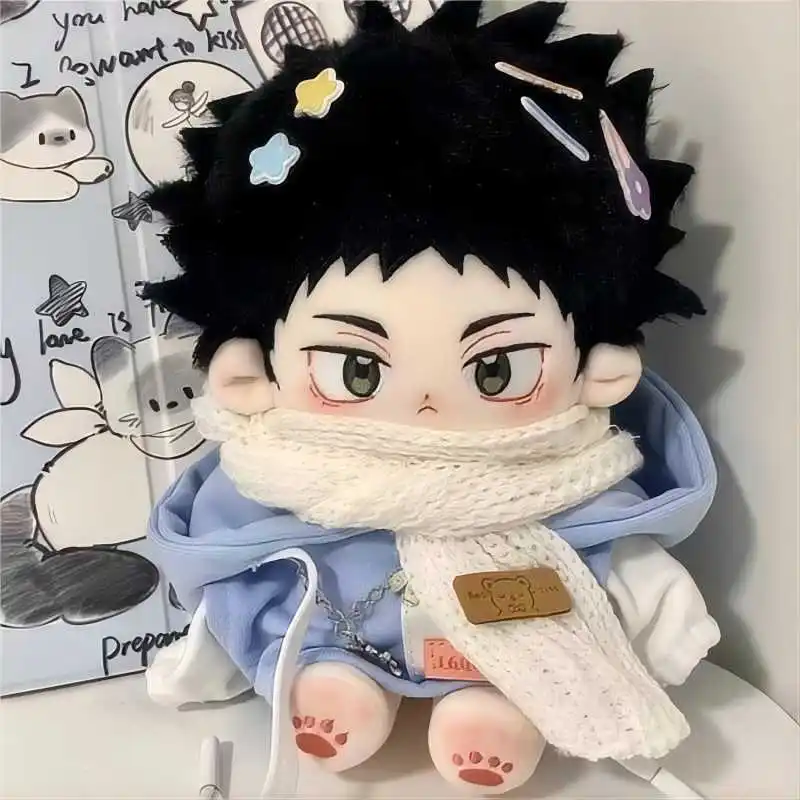 20CM Iwaizumi Hajime Cotton Stuffed Dolls Toys for Kids Adults Anime Haikyuu!! Collectible Boys Girls Gift Dress-up Push Puppets