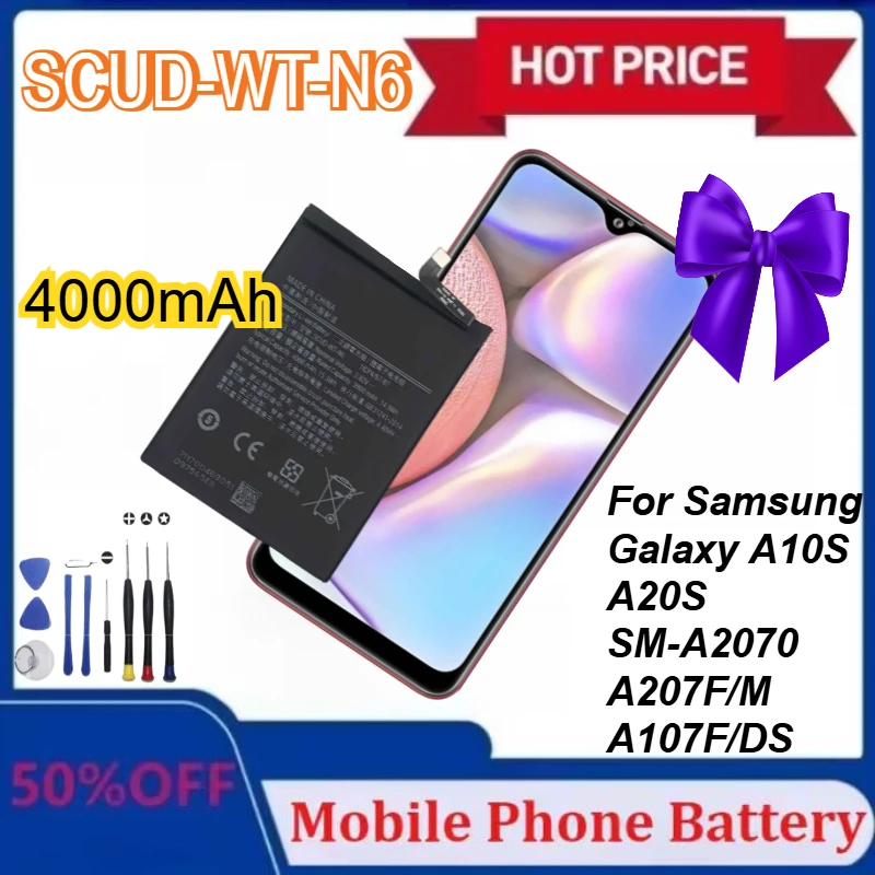 

SCUD-WT-N6 Аккумулятор для мобильного телефона 4000 мАч для Samsung Galaxy A10S A20S SM-A2070 A207F/M A107F/DS для Honor Holly 2 Plus