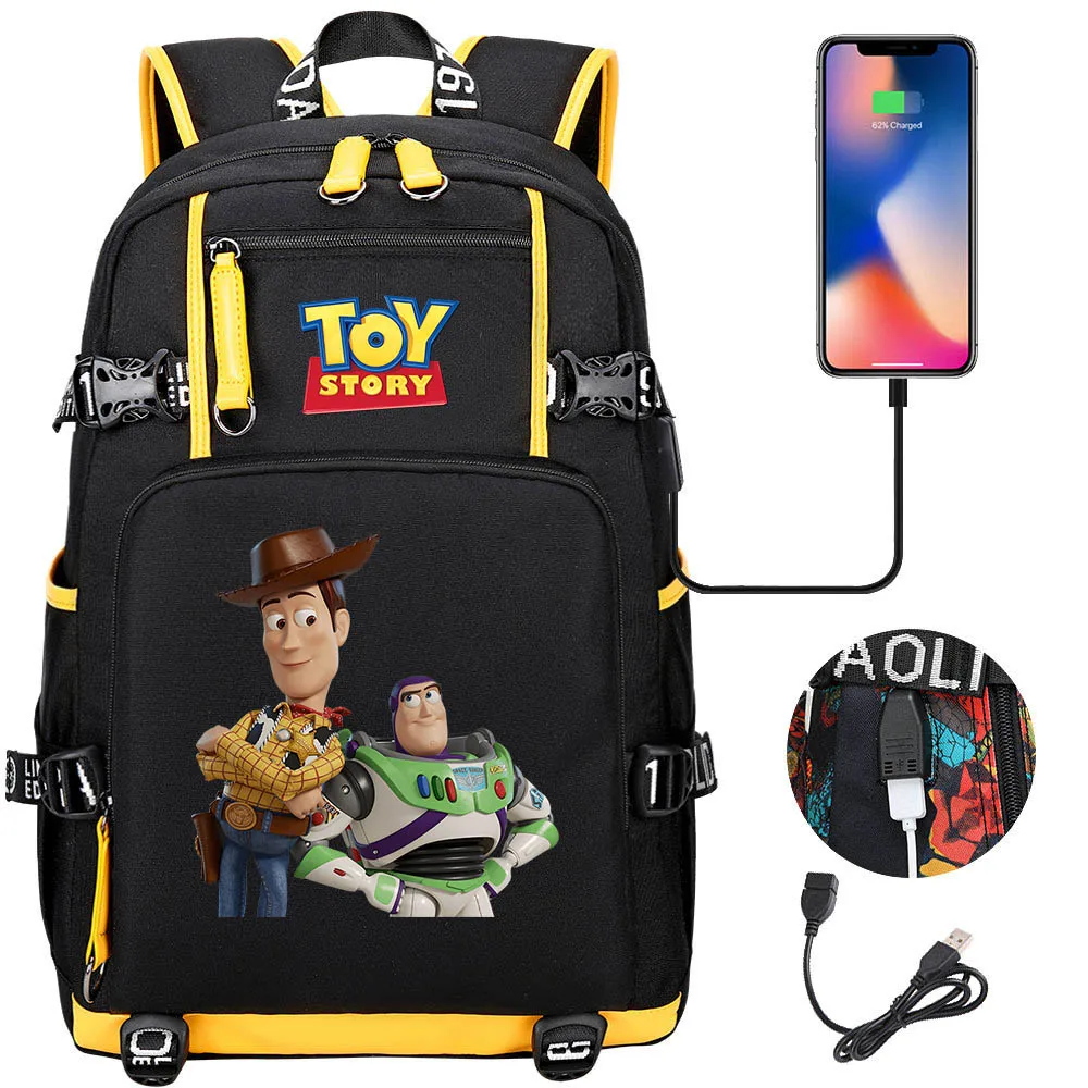 

Toy Story Buzz Lightyear Multifuction Boys Students Schoolbag Large Capacity Laptop Bag Waterproof USB Charging Backpack Mochila