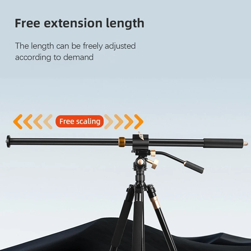 Q-AK90 93Cm Tripod Extension Rod Boom Arm With Quick Release Plate 10KG Load Capacity For Tripod Overhead Macro