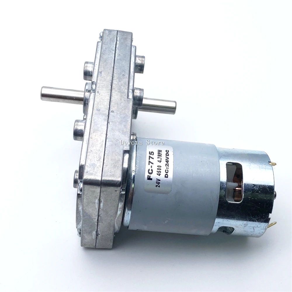 Powerful FC-755/775 Dual Shaft Reducer Gear Motor DC 3V-30V Gearbox Torque Motor Rated 6V12V24V 2.3RPM-750RPM