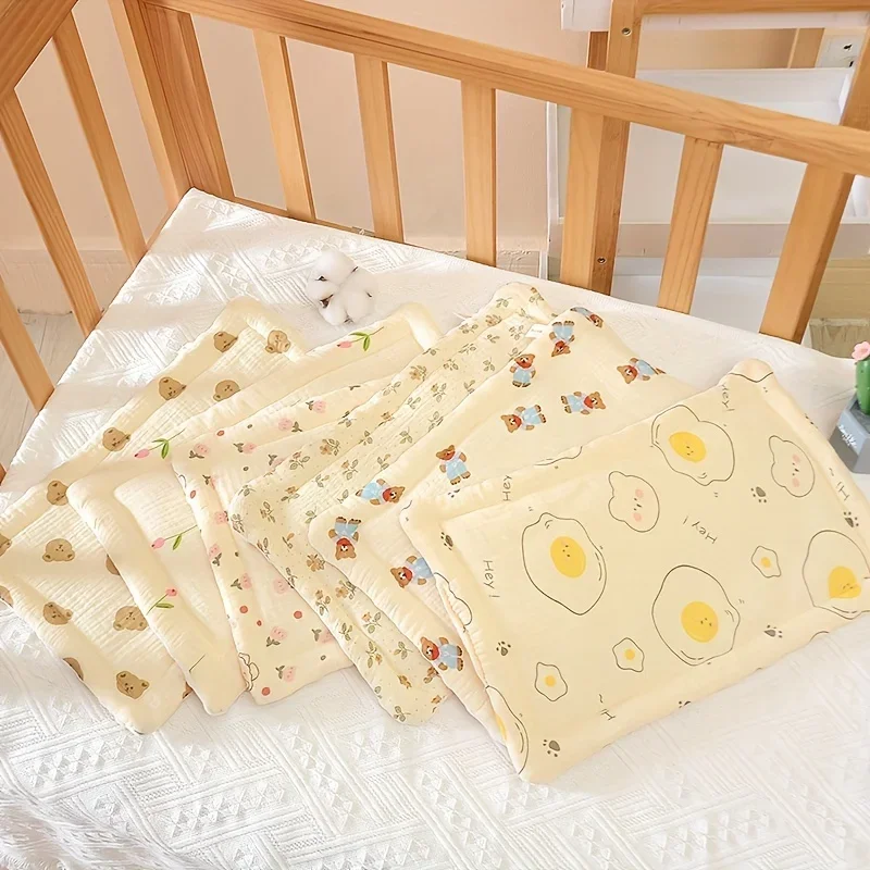 Tidur Siang untuk Bayi Baru Lahir Penyerap Keringat Bantal Universal Bayi Katun Bernapas