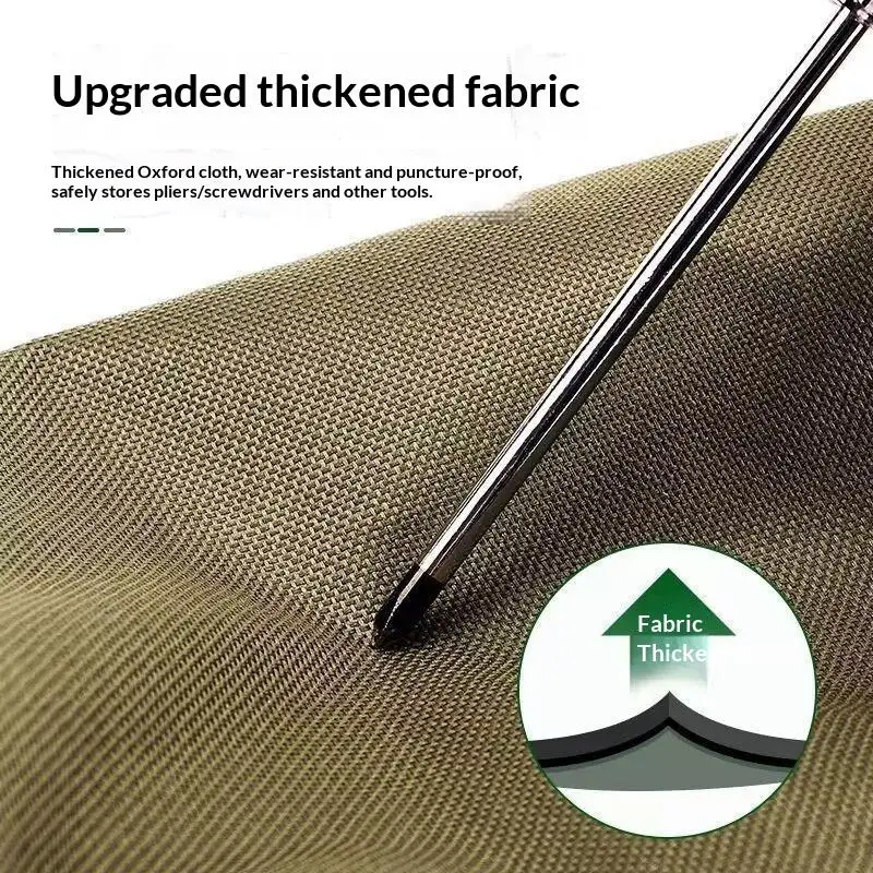 Hand Tool Bag Thick Canvas Bag For Small Tools Screwdriver Wrench Tweezers Drill Bit Organizer Bag Waterproof Zipper Pouch 1PC