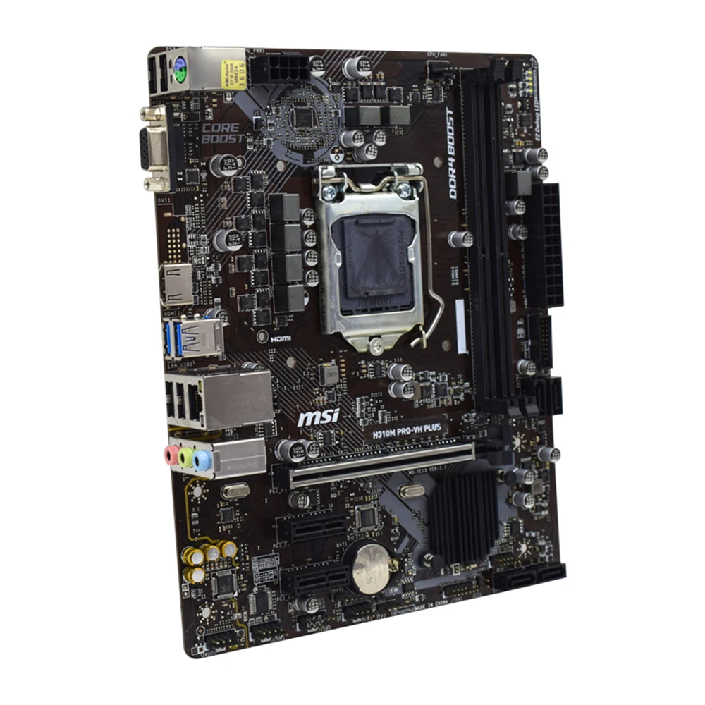 MSI H310M PRO-VH PLUS Motherboard Intel H310 Chipset LGA 1151 slot supports Eighth Generation Core i7 i5 i3 Pentium Celeron