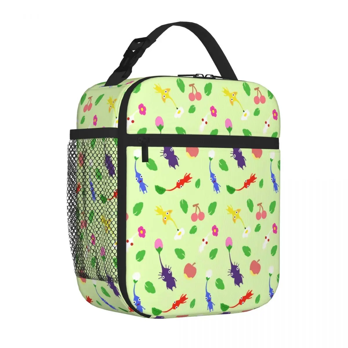 Hot Sale Cute Pikmin Pattern Matte Finish Picnic Lunch Bag Pet Snack Carry Lunch Carrier
