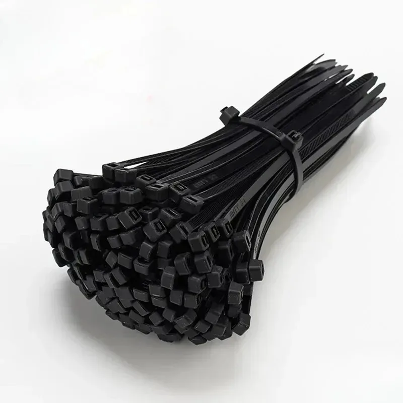 Tightening Zip Ties, Zipper Straps, Nylon Zip Ties Set, 250PCS Self-locking Plastic Nylon Zip Ties, Black Zip Ties