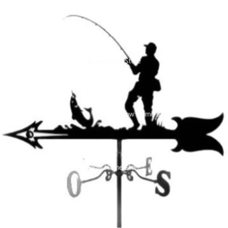 Weather Vane Metal Animal Style Iron Outdoor Roof Garden Courtyard Decoration Weather Vane Ornament Crafts