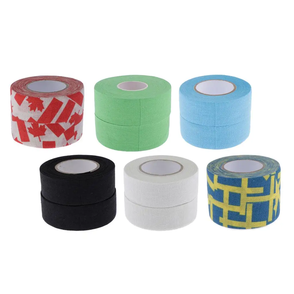 2x 2Rolls Cotton Tape Hockey Stick Grip Tape Tape Handle Grip Ice Hockey
