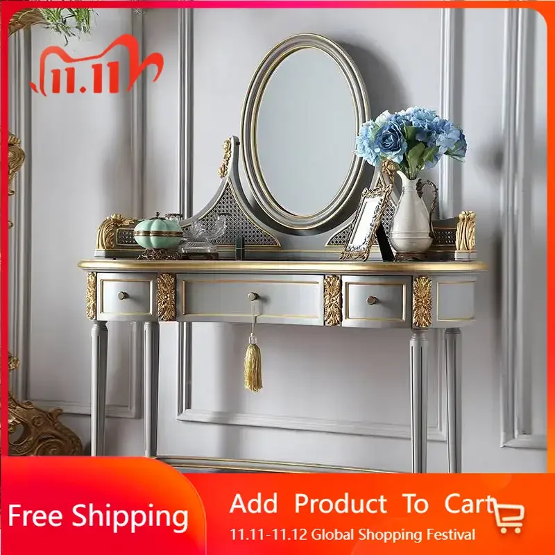 

Funky Storage Dressing Table Mirror Modern Vanity Dressers Drawers Home Luxury Penteadeira Compact Vestidores Trendy Furniture