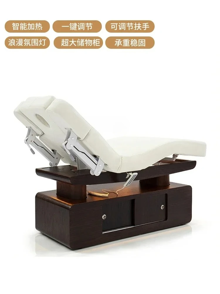 Electric beauty bed multi-functional lifting heating high-end spa bed, beauty salon special massage bed