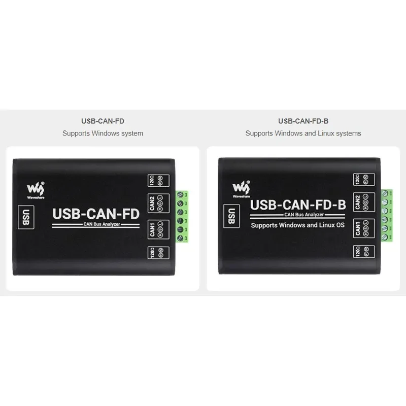 Industrial USB To CAN FD Adapter CAN/CAN FD Bus Data Logic Analyzer CAN/CAN FD Bus Communication Options support Windows/Linux