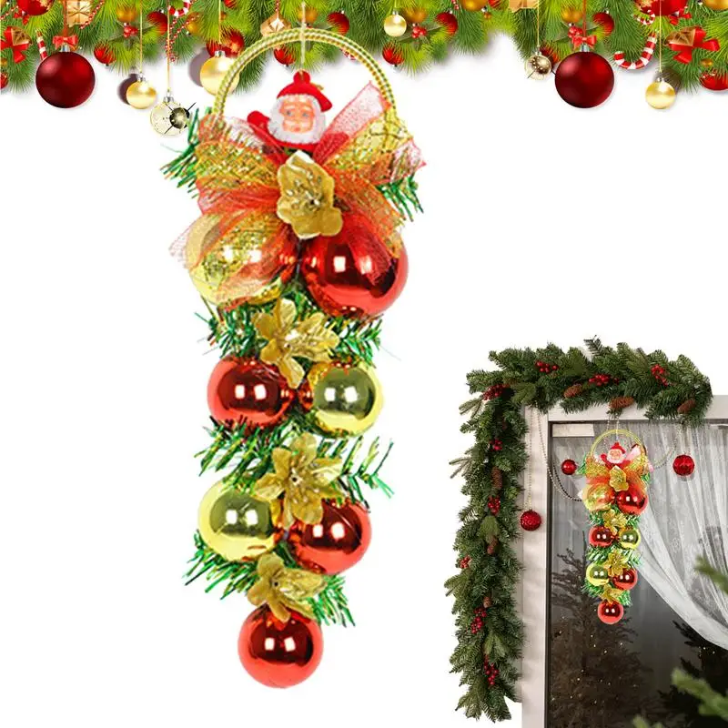 

Christmas Wreaths For Front Door Christmas Wreath Wall Hangable Ornament Pine Needle Door Hangable Garland For Christmas Tree