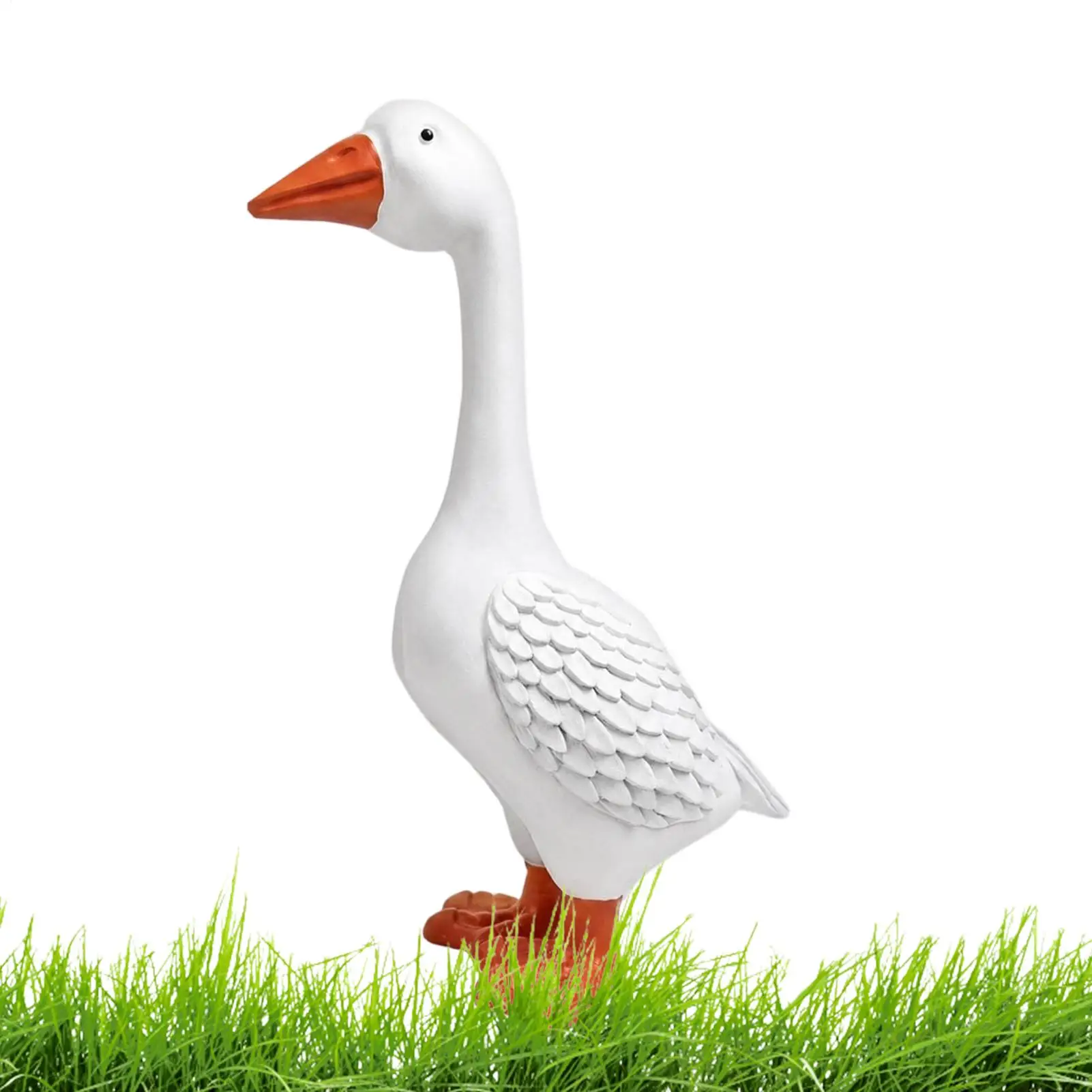 Porch Goose Statue 1PC Resin statue Goose Decor for Porch Outdoor Garden Yard Lawn Patio Entryway Farmhouse Home Decor